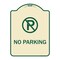 Signmission Designer Series-No Parking Small, Tan & Green Heavy-Gauge Aluminum, 24" x 18", TG-1824-9816 A-DES-TG-1824-9816 - alternate 1